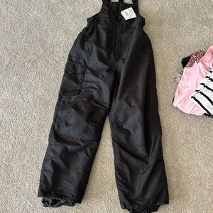 Kids Black Snow Bib Overalls Cherokee